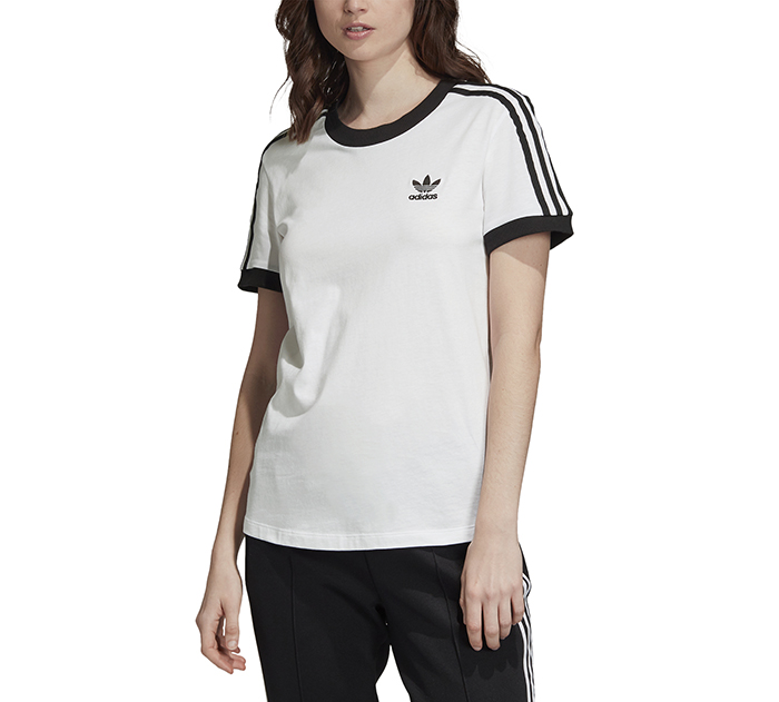 adidas 3 stripe shirt womens