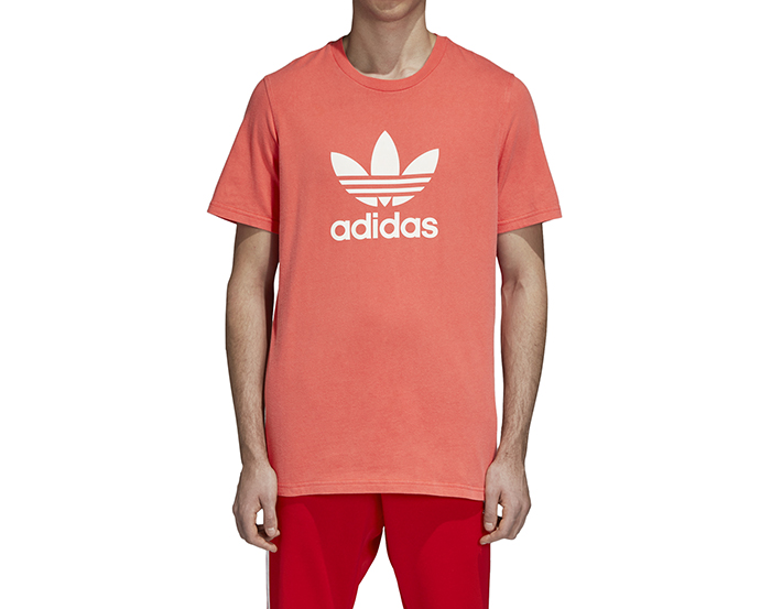 adidas red trefoil shirt