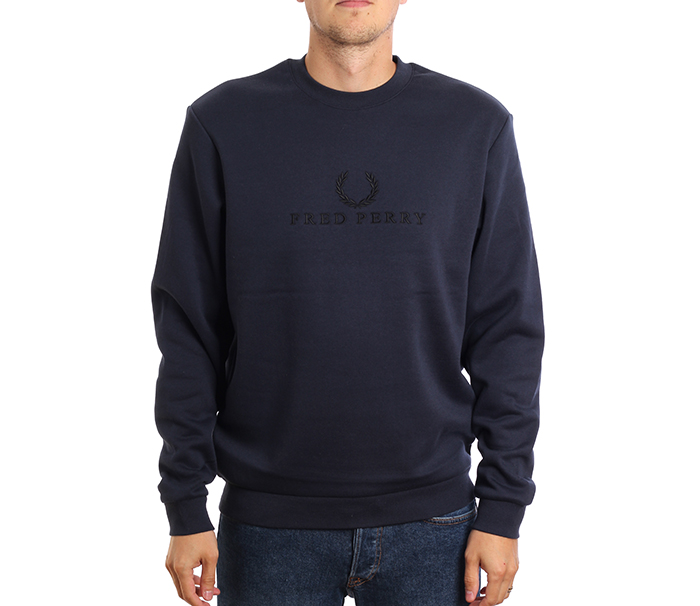 fred perry navy sweatshirt