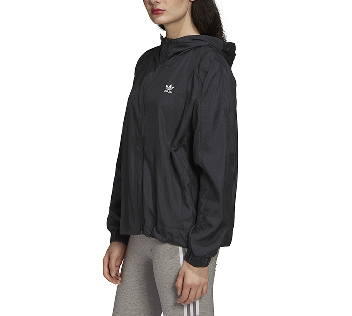 adidas windbreaker womens black and white