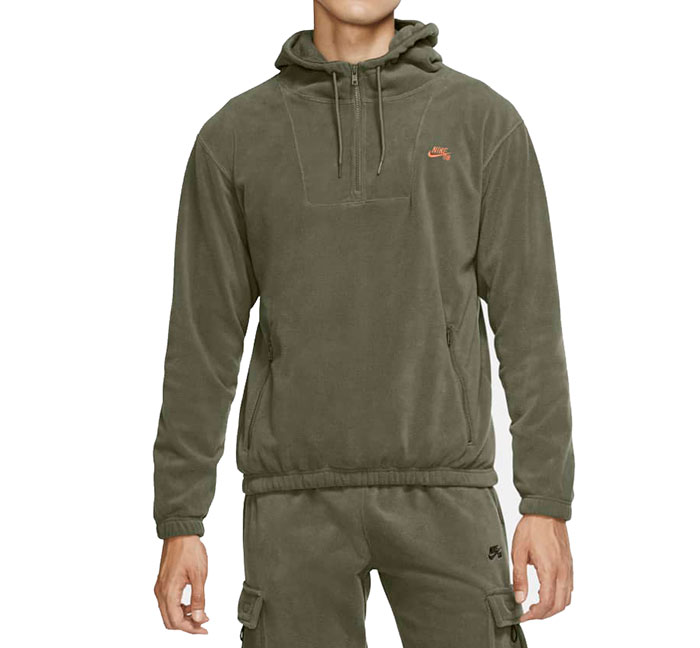 olive and orange hoodie