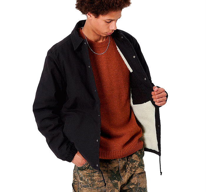 carhartt canvas coach jacket black