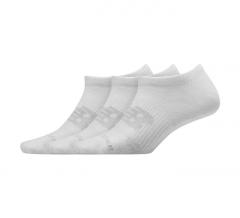 New Balance Flat Knit No Show Socks 3 Pack White