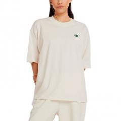 New Balance Womens Graphic Oversized Jersey T-Shirt Linen