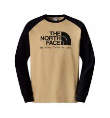 The North Face Heritage L/S T-Shirt Khaki Stone / TNF Black