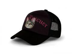 Pica Pica Kitten Rescuer Trucker Cap Black / Black