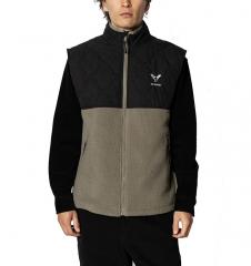 Fat Moose Carter Fleece Vest Grey Green / Black