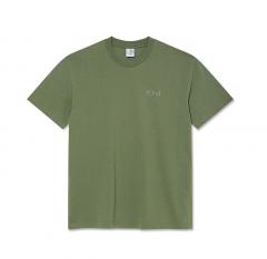 Polar Skate Co. Stroke Logo Contrast T-Shirt Moss Green