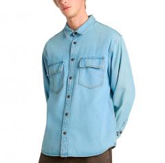 Vans Palmhill Denim Long Sleeve Shirt Faded Denim Blue