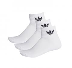 Adidas Mid Crew Socks 3-Pack White / White / Black