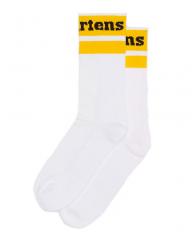 Dr. Martens Athletic Logo Organic Cotton Blend Socks White / Yellow