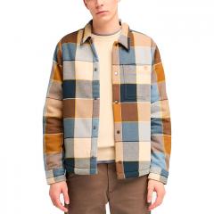 Timberland Fleece-Lined Plaid Overshirt Yellow / Blue