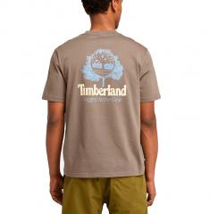 Timberland Rugged Active Gear Back Graphic T-Shirt Chocolate Chip