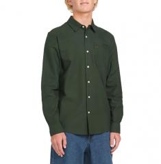 Volcom Veeco Oxford Long Sleeve Shirt Dark Forest